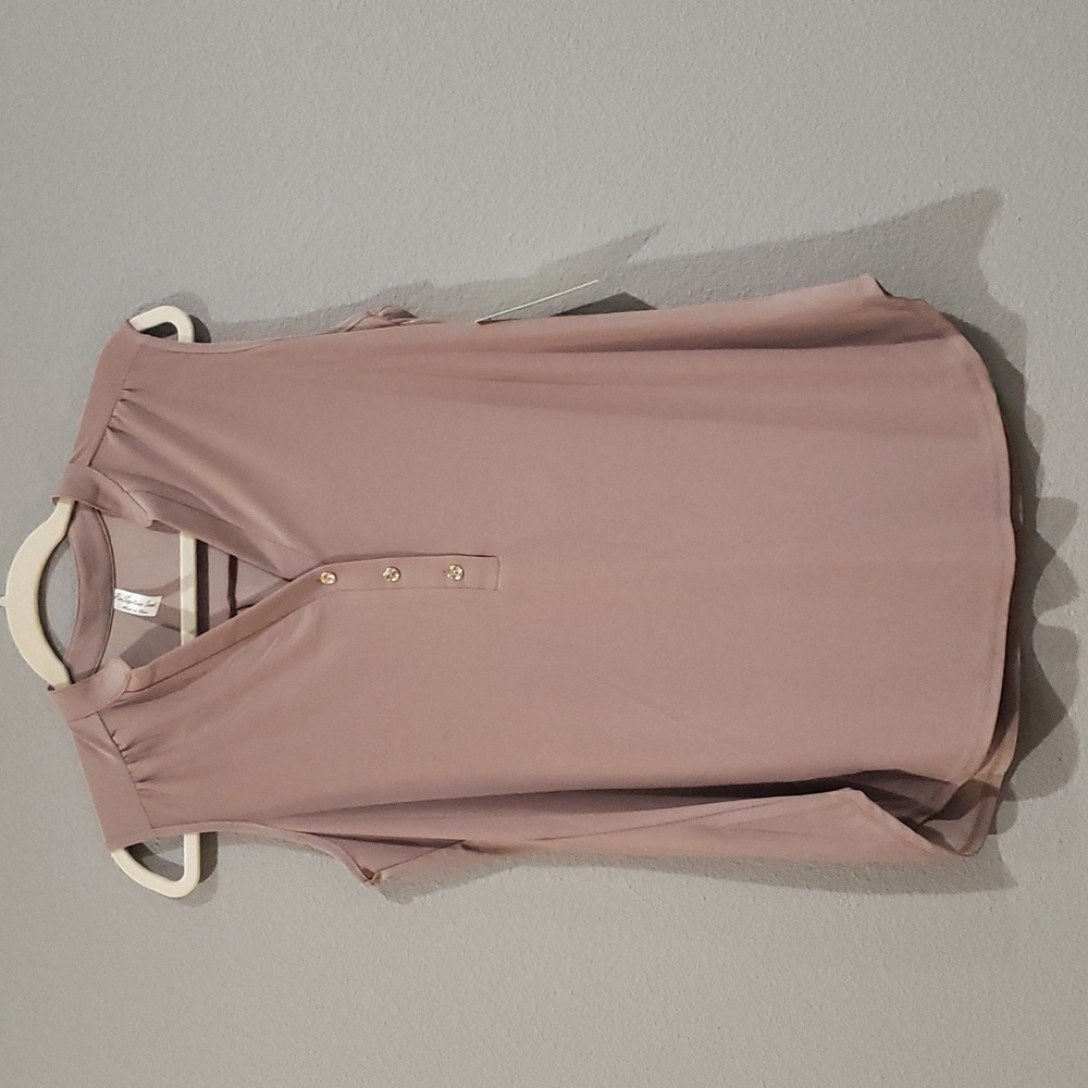 Taupe Sleeveless Blouse